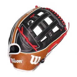 Hot Sale 🤩 Wilson A2K 12.75" SuperSkin Baseball Glove: WBW1000691275 Black, Red, Tan 🌟 -Glovegear Store 02cc 07 20 wilson a2k 12 75 superskin baseball glove wbw1000691275 33325 3 l