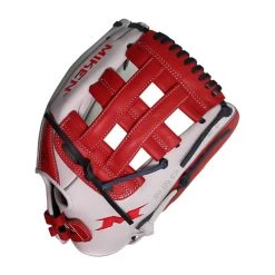 Cheapest 🔔 Miken Pro Series 13" Slow Pitch Softball Glove: PRO130-WSN Red, White 🥰 -Glovegear Store 0445 04 21 miken pro series 13 slow pitch softball glove pro130 wsn 31191 3 l