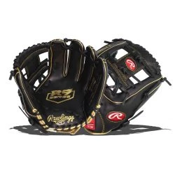 Deals ⭐ Rawlings R9 11.5" Baseball Glove: R9314-2BG Black, Gold ✨ -Glovegear Store 0da4 09 21 rawlings r9 11 5 baseball glove r9314 2bg 33541 008 l