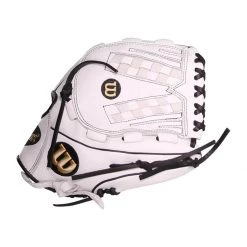 Promo 😀 Wilson A1000 V125 12.5" Fastpitch Softball Glove: WBW100182125 Black, White, Gold ❤️ -Glovegear Store 1515 03 21 wilson a1000 v125 12 5 fastpitch softball glove wbw100182125 34280 8 l