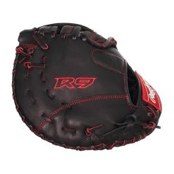 New 🎉 Rawlings R9 Series 12" Youth First Base Mitt: R9YPTFM16B Black 🎁 -Glovegear Store 193a 03 20 rawlings r9 series 12 youth first base mitt r9yptfm16b 30145 5 l