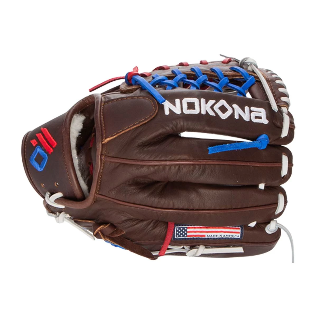 Best deal ❤️ Nokona X2 Elite 11.25" Youth Baseball Glove: X2-200POP RWB Blue, Brown, Red, White ⌛ 6 Best deal ❤️ Nokona X2 Elite 11.25" Youth Baseball Glove: X2-200POP RWB Blue, Brown, Red, White ⌛ - Image 4