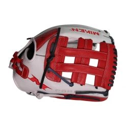 Cheapest 🔔 Miken Pro Series 13" Slow Pitch Softball Glove: PRO130-WSN Red, White 🥰 -Glovegear Store 1eea 04 21 miken pro series 13 slow pitch softball glove pro130 wsn 31191 4 l