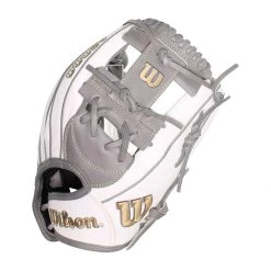 Buy ⭐ Wilson A2000 SuperSkin H12 12" Fastpitch Softball Glove: WBW10021112 Grey, White 🔥 -Glovegear Store 1fcb 09 20 wilson a2000 superskin h12 12 fastpitch softball glove wbw10021112 33633 3 l