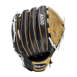 Hot Sale 🎉 Wilson A500 Siren 12.5" Youth Fastpitch Softball Glove: WBW100422125 Black, Tan 🔔 -Glovegear Store 2a42 10 21 wilson a500 siren 12 5 youth fastpitch softball glove wbw100422125 34736 18 l