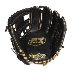 Deals ⭐ Rawlings R9 11.5" Baseball Glove: R9314-2BG Black, Gold ✨