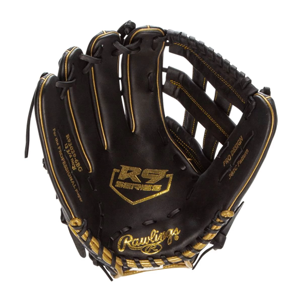 Cheap ๐ Rawlings R9 12.75" Baseball Glove: R93029-6BG Black, Gold โ๏ธ 4 Cheap ๐ Rawlings R9 12.75" Baseball Glove: R93029-6BG Black, Gold โ๏ธ - Image 2