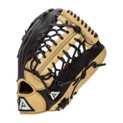 Discount 👍 Akadema ProSoft Select Series 12.75" Baseball Glove: ASF421 Black, Tan 🎁 -Glovegear Store 40a1 12 21 akadema prosoft select series 12 75 baseball glove asf421 35375 3 l