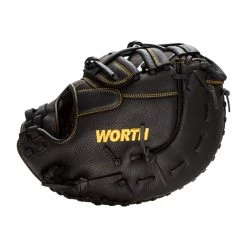 Best deal 💯 Worth Player Series 13" Slow Pitch First Base Mitt: WPL130-FB Black, Gold 🔔 -Glovegear Store 4396 11 21 worth player series 13 slow pitch first base mitt wpl130 fb 33939 18 l