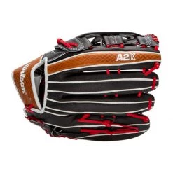 Hot Sale 🤩 Wilson A2K 12.75" SuperSkin Baseball Glove: WBW1000691275 Black, Red, Tan 🌟 -Glovegear Store 4c00 10 21 wilson a2k 12 75 superskin baseball glove wbw1000691275 33325 12 l