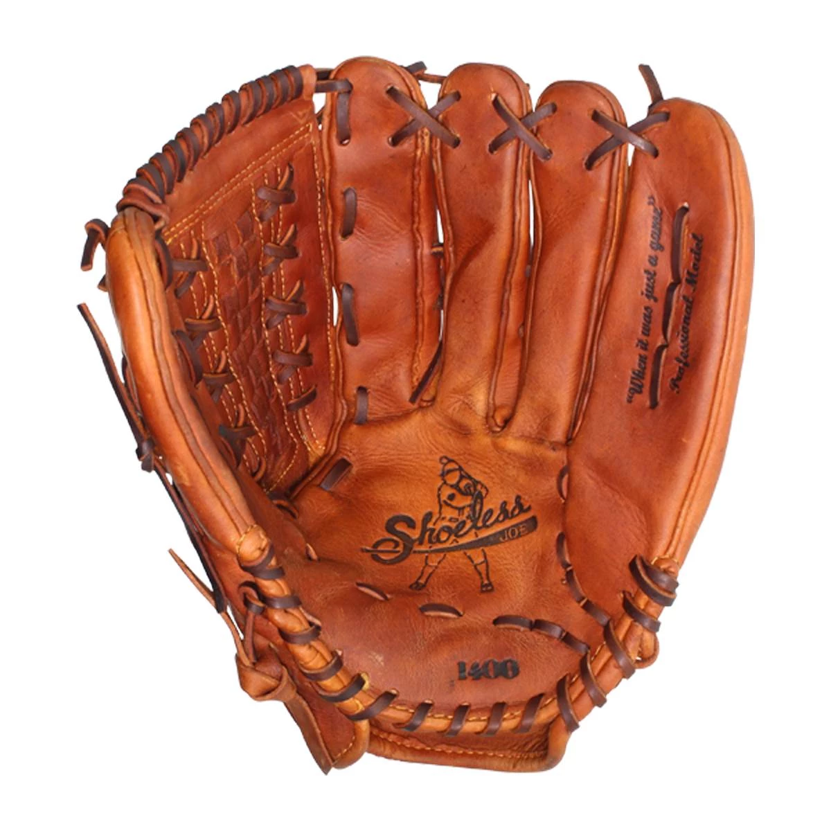 Hot Sale 👏 Shoeless Joe Professional 14" Slow Pitch Softball Glove: 1401BW Brown 🎁 4 Hot Sale 👏 Shoeless Joe Professional 14" Slow Pitch Softball Glove: 1401BW Brown 🎁 - Image 2