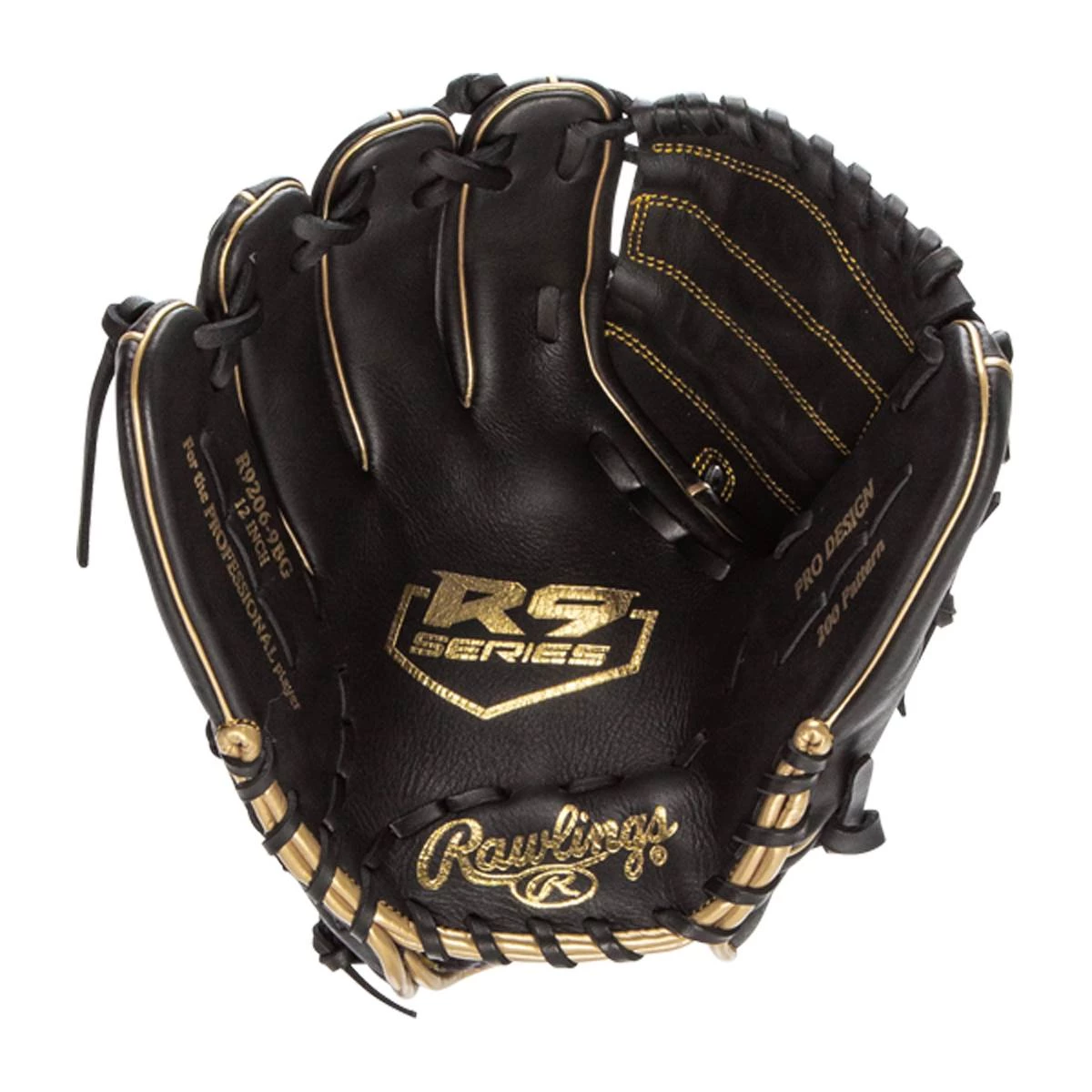 Best Sale 🌟 Rawlings R9 12" Baseball Glove: R9206-9BG Black, Gold 💯 4 Best Sale 🌟 Rawlings R9 12" Baseball Glove: R9206-9BG Black, Gold 💯 - Image 2