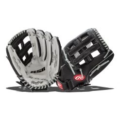 Deals 🔥 Rawlings RSB 13" Slow Pitch Softball Glove: RSB130GBH Black, Grey ❤️