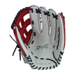 New 🌟 Miken 14" Pro Series Slow Pitch Softball Glove: PRO140-WSN Grey, Blue, Red 🥰 -Glovegear Store 520f 03 19 31193 1 m