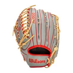 Best deal ✨ Wilson A2000 SuperSkin OT7 12.75" Baseball Glove: WBW1001041275 Grey, Red, Tan ✔️ -Glovegear Store 5606 10 21 wilson a2000 superskin ot7 12 75 baseball glove wbw1001041275 33610 13 l