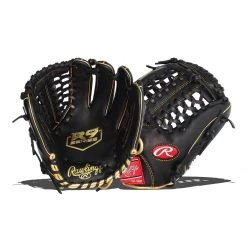 New 🔥 Rawlings R9 11.75" Baseball Glove: R9205-4BG Black, Gold ✨