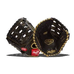 Wholesale โ Rawlings R9 12.5" Baseball First Base Mitt: R9FM18BG Black, Gold โ๏ธ
