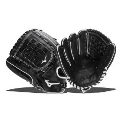 Flash Sale ❤️ Mizuno Pro Select 12" Fastpitch Softball Glove: GPSF1200BK Black, White 👏