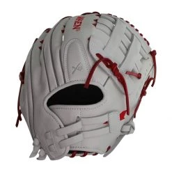 Top 10 ⭐ Miken Pro Series 13.5" Slow Pitch Softball Glove: PRO135-WS Red, White 💯 -Glovegear Store 65fa 02 21 miken pro series 13 5 slow pitch softball glove pro135 ws 31195 7 l