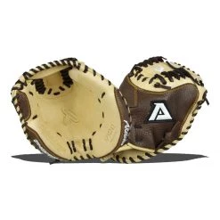 New 🎉 Akadema Precision Series Praying Mantis 33" Catcher's Mitt: APM241 Brown, Tan ✔️ -Glovegear Store 66dc 08 18 9279 l