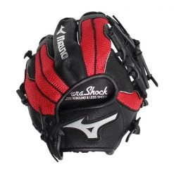 Flash Sale ⌛ Mizuno Prospect PowerClose 10" Youth Baseball Glove: GPP1000Y3RD Black, Red ⌛ -Glovegear Store 6bd6 09 18 30865 6 m