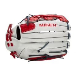 New 🌟 Miken 14" Pro Series Slow Pitch Softball Glove: PRO140-WSN Grey, Blue, Red 🥰 -Glovegear Store 76c3 10 21 miken 14 pro series slow pitch softball glove pro140 wsn 31193 5 l