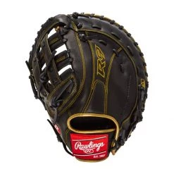 Wholesale ⌛ Rawlings R9 12.5" Baseball First Base Mitt: R9FM18BG Black, Gold ✔️ -Glovegear Store 77f4 09 21 rawlings r9 12 5 baseball first base mitt r9fm18bg 33545 14 l