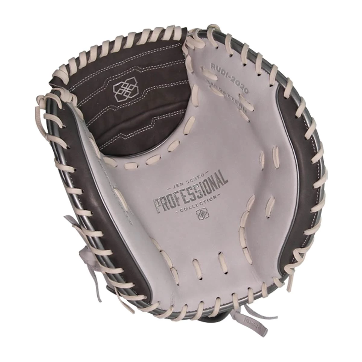 Hot Sale ⭐ Easton Professional Collection 34" Jen Schroeder Fastpitch Catcher's Mitt: RUDI2020 Grey, White ⭐ 4 Hot Sale ⭐ Easton Professional Collection 34" Jen Schroeder Fastpitch Catcher's Mitt: RUDI2020 Grey, White ⭐ - Image 2