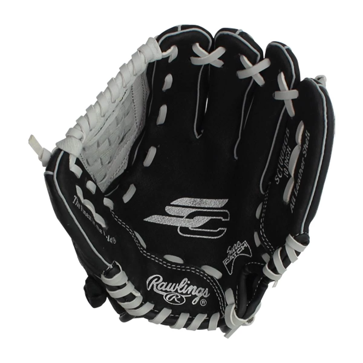 Cheap 🌟 Rawlings Sure Catch 10" Youth Baseball Glove: SC100BGB Black, White 😉 3 Cheap 🌟 Rawlings Sure Catch 10" Youth Baseball Glove: SC100BGB Black, White 😉