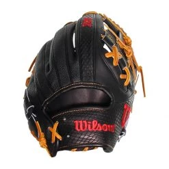 Hot Sale ✔️ Wilson A2K 11.5" SuperSkin Baseball Glove: WBW100059115 Black, Tan 🌟 -Glovegear Store 84db 07 20 wilson a2k 11 5 superskin baseball glove wbw100059115 33315 7 l