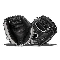 Flash Sale ⌛ Rawlings Encore 32" Baseball Catcher's Mitt: ECCM32-23B Black, Grey, Silver ⭐