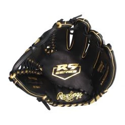 Discount 👍 Rawlings R9 12.75" Baseball Glove: R96019BGFS Black, Gold ❤️ -Glovegear Store 873b 11 20 rawlings r9 12 75 baseball glove r96019bgfs 33536 6 l