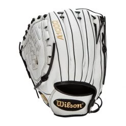 Promo 😀 Wilson A1000 V125 12.5" Fastpitch Softball Glove: WBW100182125 Black, White, Gold ❤️ -Glovegear Store 8e7e 11 21 wilson a1000 v125 12 5 fastpitch softball glove wbw100182125 34280 21 l