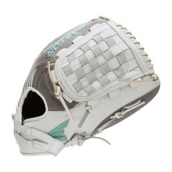 Buy 🤩 Easton Fundamental 12.5" Fastpitch Softball Glove: FMFP125 Grey, Teal, White ⌛ -Glovegear Store 93cb 11 21 easton fundamental 12 5 fastpitch softball glove fmfp125 35286 6 l