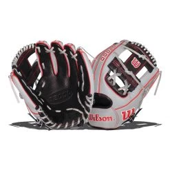 New 🎉 Wilson A2000 SuperSkin 1975 Spin Control 11.75" Baseball Glove: WBW1001541175 Black, Grey 🥰