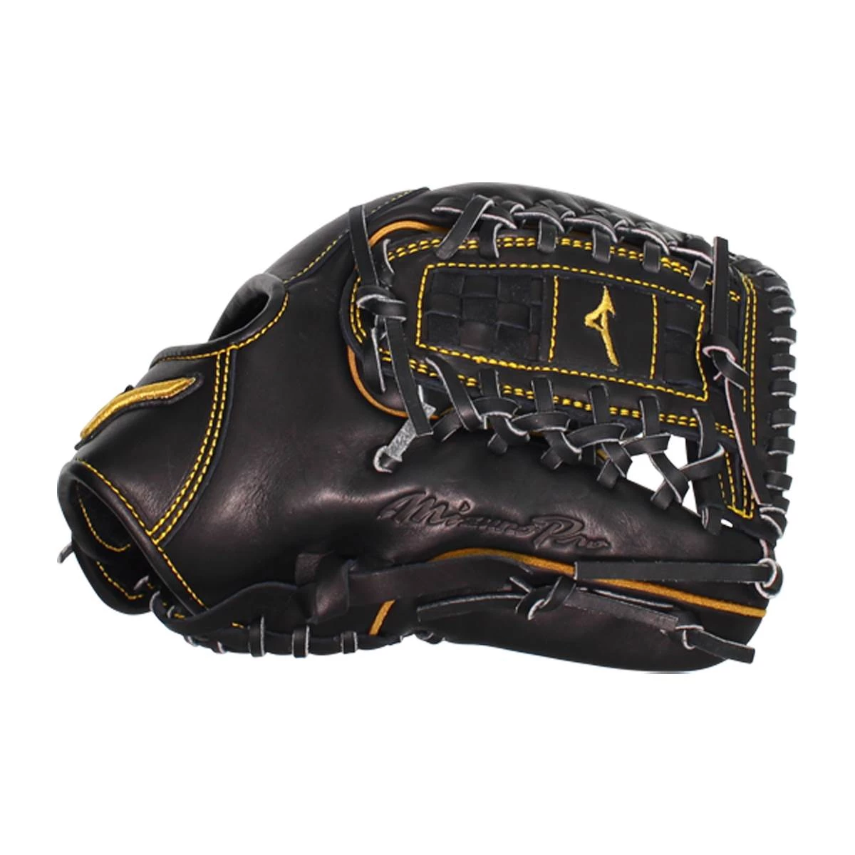 Wholesale ❤️ Mizuno Pro 12" Baseball Glove: GMP2BK-100DT4 Black, Yellow 😉 5 Wholesale ❤️ Mizuno Pro 12" Baseball Glove: GMP2BK-100DT4 Black, Yellow 😉 - Image 3