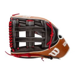 Hot Sale 🤩 Wilson A2K 12.75" SuperSkin Baseball Glove: WBW1000691275 Black, Red, Tan 🌟 -Glovegear Store 98fc 10 21 wilson a2k 12 75 superskin baseball glove wbw1000691275 33325 11 l