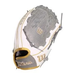 Deals 🥰 Wilson A2000 SuperSkin V125 12.5" Fastpitch Softball Glove: WBW100214125 Gold, Grey, White ❤️ -Glovegear Store 9d6e 09 20 wilson a2000 superskin v125 12 5 fastpitch softball glove wbw100214125 33635 3 l