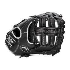 Brand new 👍 Rawlings Encore 12" Baseball First Base Mitt: ECFBM-10B Black, Grey, Silver 🔥 -Glovegear Store 9db4 12 21 rawlings encore 12 baseball first base mitt ecfbm 10b 34593 4 l