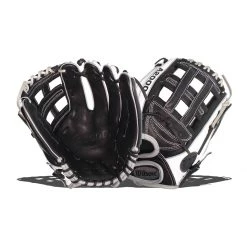 Best Sale 😉 Wilson A2000 SuperSkin 12" Fastpitch Softball Glove: WTA20RF19FP12SS Black, White ⭐