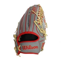 Best deal ✨ Wilson A2000 SuperSkin OT7 12.75" Baseball Glove: WBW1001041275 Grey, Red, Tan ✔️ -Glovegear Store a0ab 09 20 wilson a2000 superskin ot7 12 75 baseball glove wbw1001041275 33610 8 l