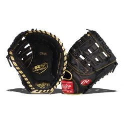 Wholesale ⌛ Rawlings R9 12.5" Baseball First Base Mitt: R9FM18BG Black, Gold ✔️ -Glovegear Store a4a8 11 20 rawlings r9 12 5 baseball first base mitt r9fm18bg 33545 1 l