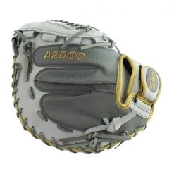 Budget ✨ Wilson A2000 SuperSkin 34" Fastpitch Softball Catcher's Mitt: WTA20RF19CM34SS Grey, White 🎉 -Glovegear Store aa98 08 18 30522 4 m
