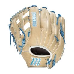 Cheap 🛒 Marucci Palmetto Series 12.75" Fastpitch Softball Glove: MFGPLM1275FP Blue, Tan 🧨 -Glovegear Store ab01 08 21 marucci palmetto series 12 75 fastpitch softball glove mfgplm1275fp 34984 13 l