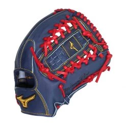 Flash Sale 🥰 Mizuno Pro 12" Mike Soroka Baseball Glove: GMP2MS-100DT4 Navy, Red 👍 -Glovegear Store ab27 10 20 mizuno pro 12 mike soroka baseball glove gmp2ms 100dt4 33690 3 l