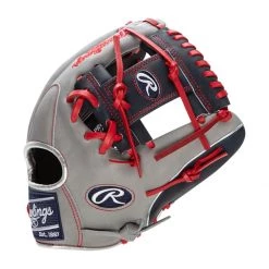 Budget 🌟 Rawlings Heart of the Hide R2G 11.75" Baseball Glove: PRORFL12N Grey, Navy, Red 👏 -Glovegear Store aeba 12 21 rawlings heart of the hide r2g 11 75 baseball glove prorfl12n 34612 3 l