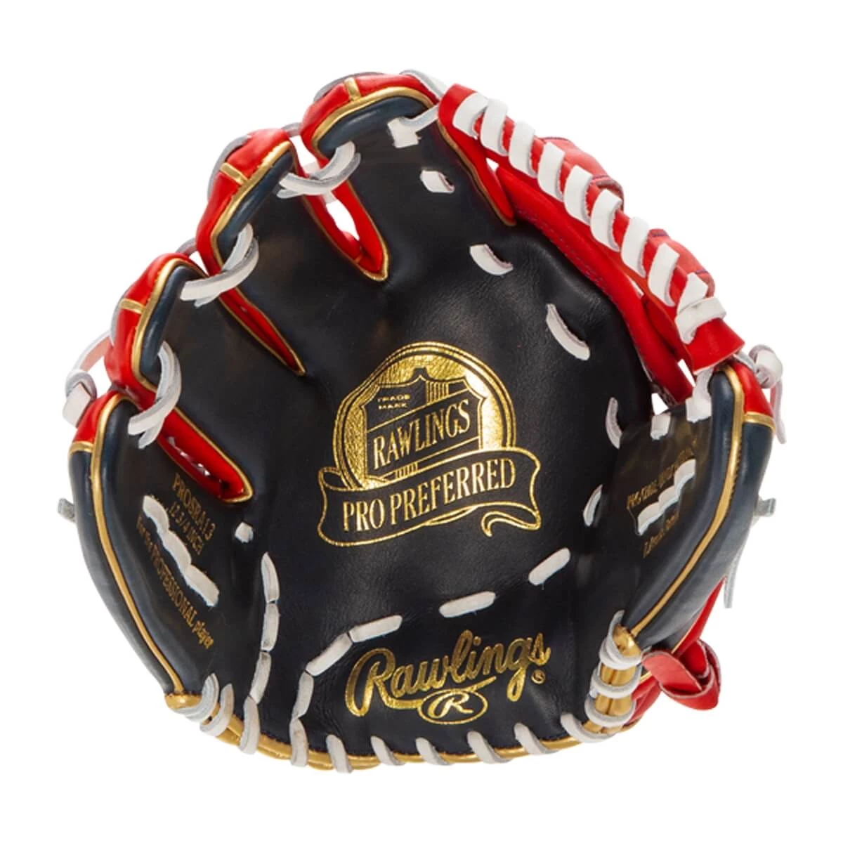 Cheap 🎁 Rawlings Pro Preferred 12.75" Ronald Acuna Jr. Baseball Glove: PROSRA13 Navy, Red ✨ 8 Cheap 🎁 Rawlings Pro Preferred 12.75" Ronald Acuna Jr. Baseball Glove: PROSRA13 Navy, Red ✨ - Image 6