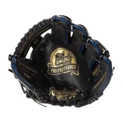 Outlet ✔️ Rawlings Pro Preferred 11.5" Baseball Glove: PROSNP4-20BR Black, Blue 🌟 -Glovegear Store b557 12 21 rawlings pro preferred 11 5 baseball glove prosnp4 20br 34617 6 l