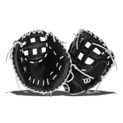 Best Sale ✨ Wilson A700 33" Fastpitch Softball Catcher's Mitt: WBW10042733 Black, White ⌛
