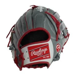 Buy ⌛ Rawlings HOH Mark of a Pro 11.25" Baseball Glove: SPNP2-6GW Grey, Red 🔥 -Glovegear Store bb1a 10 20 rawlings hoh mark of a pro 11 25 baseball glove spnp2 6gw 33465 7 l